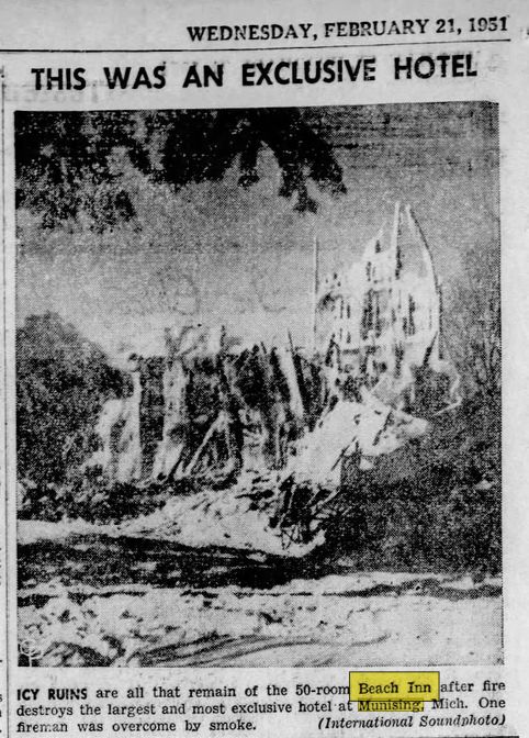 Beach Inn - Deb 1951 Article On Fire (newer photo)